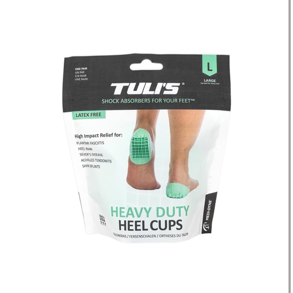 Tuli's Heavy Duty Heel Cups Cushion Insert for Shock Absorption PlantarFasciitis - Picture 7 of 13